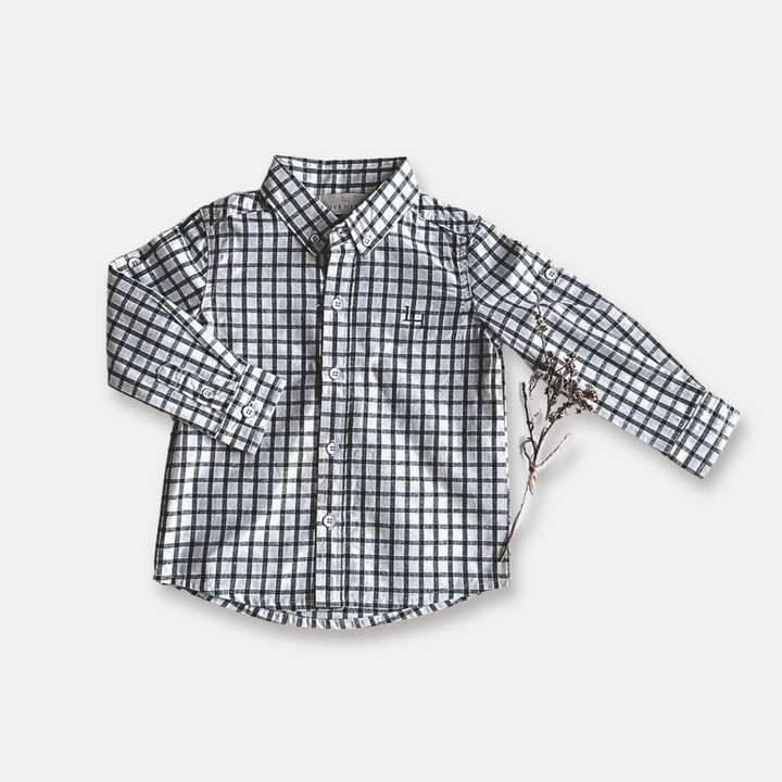Boys Oxford Dress Shirt - Green Check