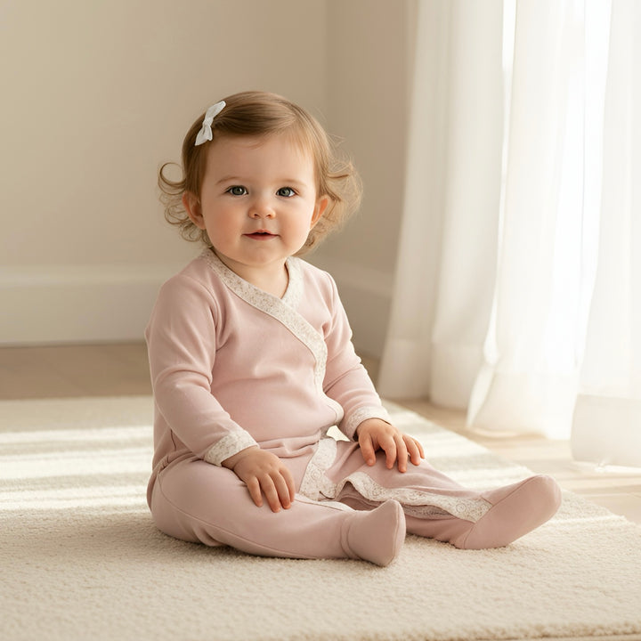 Baby Girls Winter Onesie - Pink