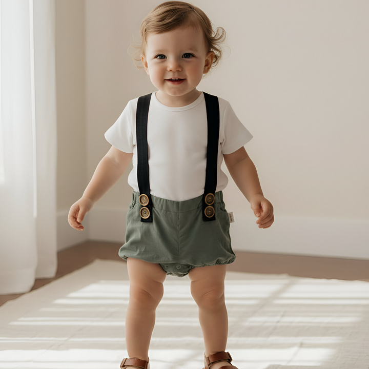 Baby Boys Digby - Green Linen 26