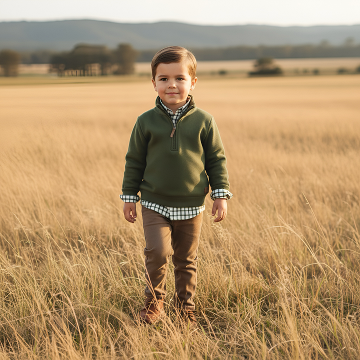 Boys Harry Jumper - Dark Olive