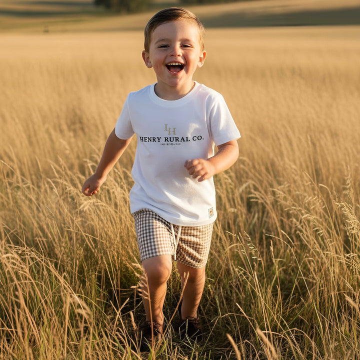 Boys Sonny Shorts - Brown Check 26