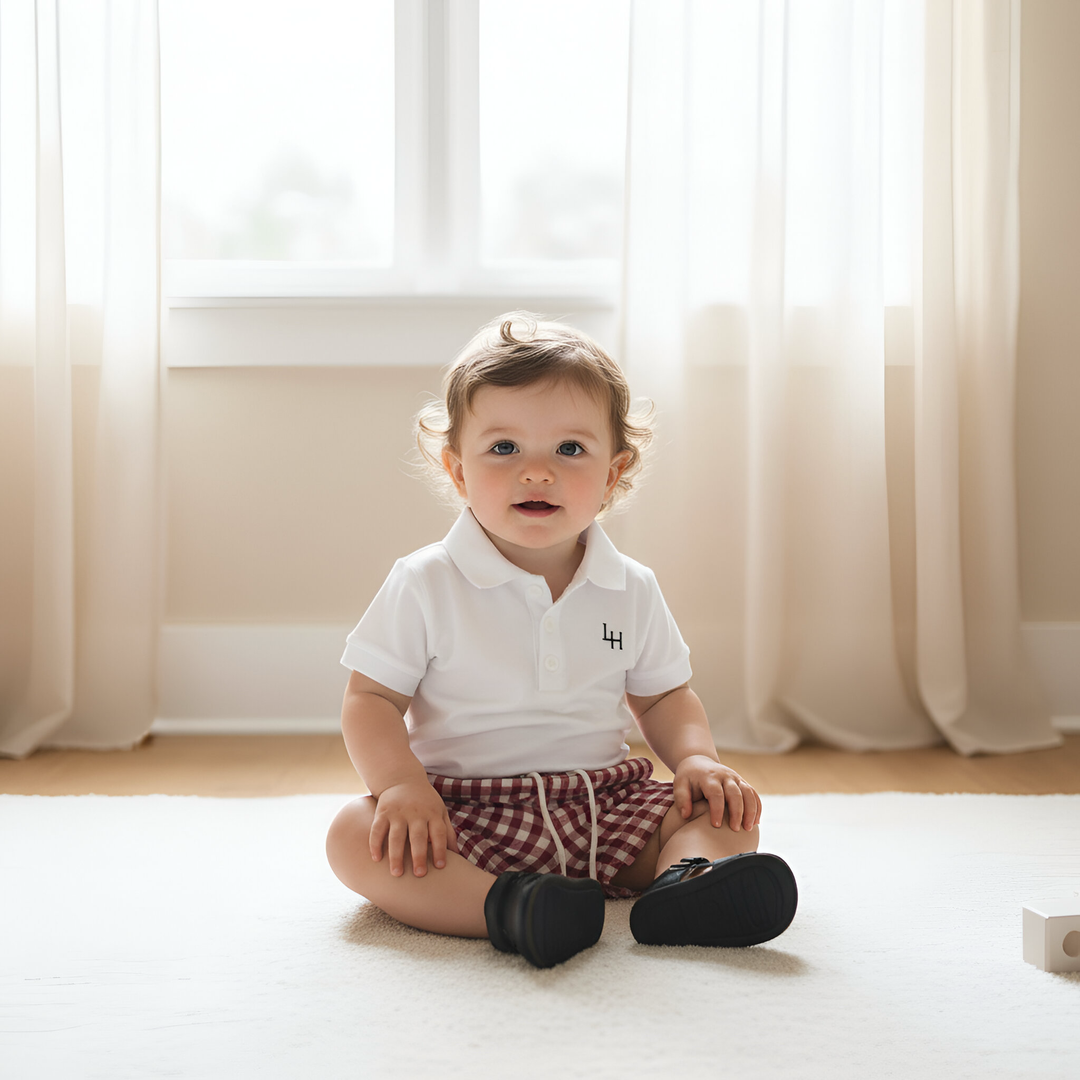 Baby Boys Sonny Short - Red Check