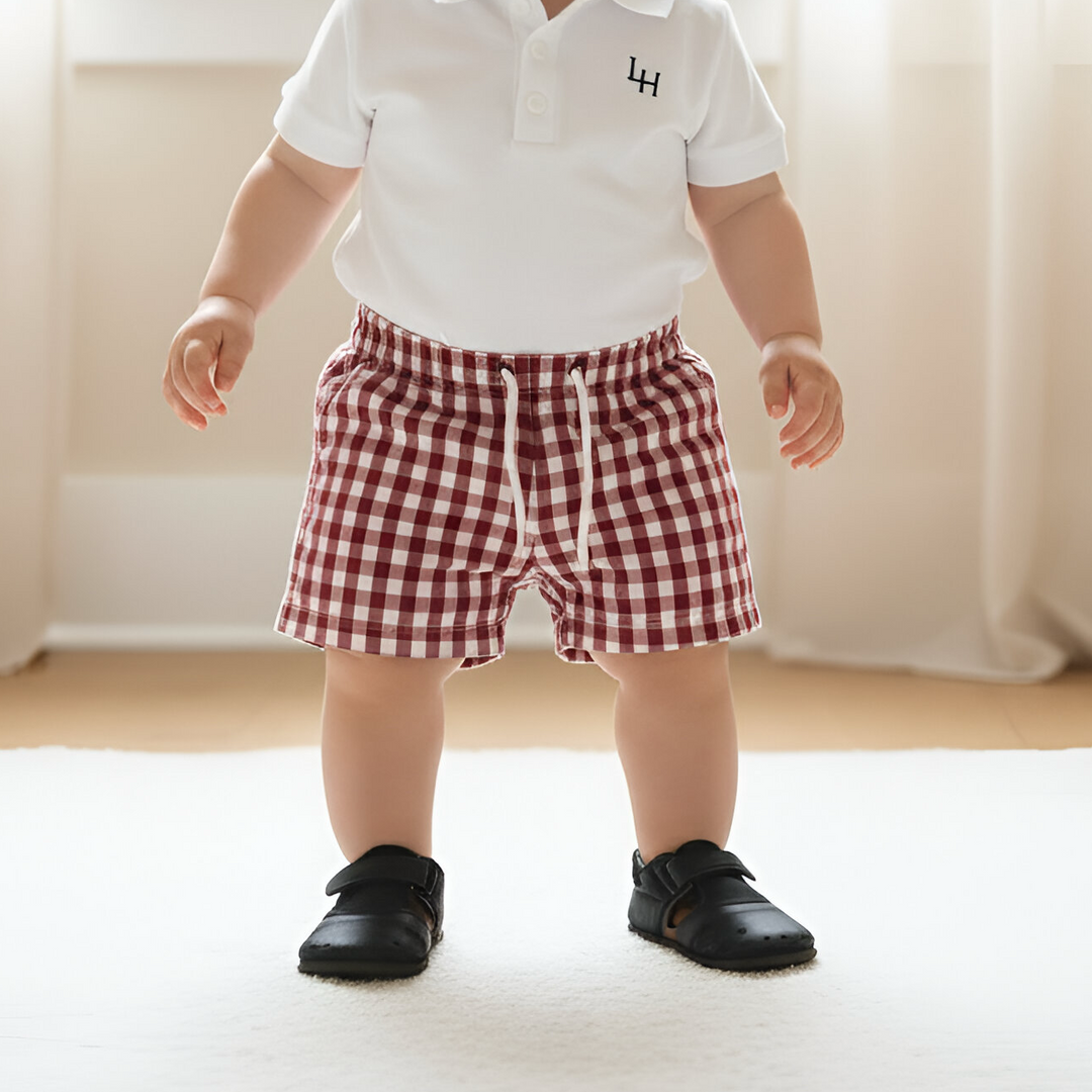 Baby Boys Sonny Short - Red Check