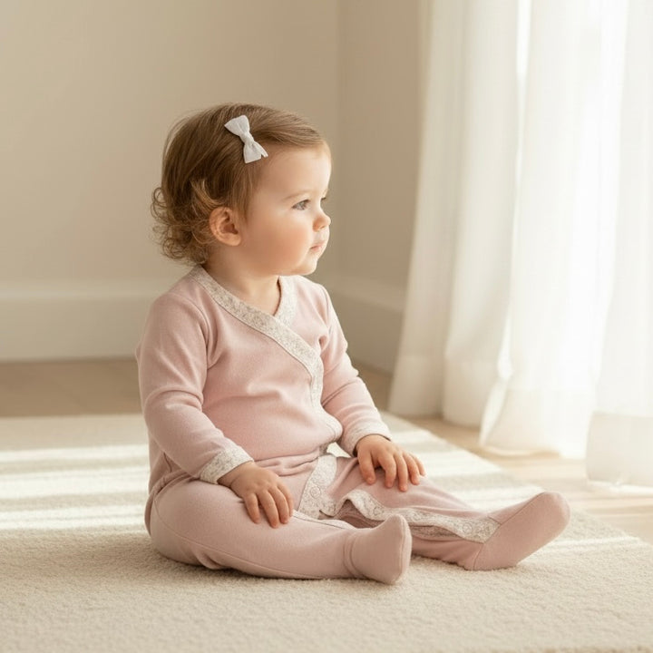 Baby Girls Winter Onesie - Pink