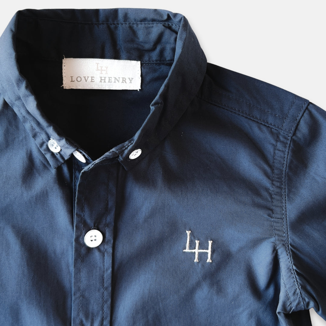 Boys Oxford Dress Shirt -  Navy