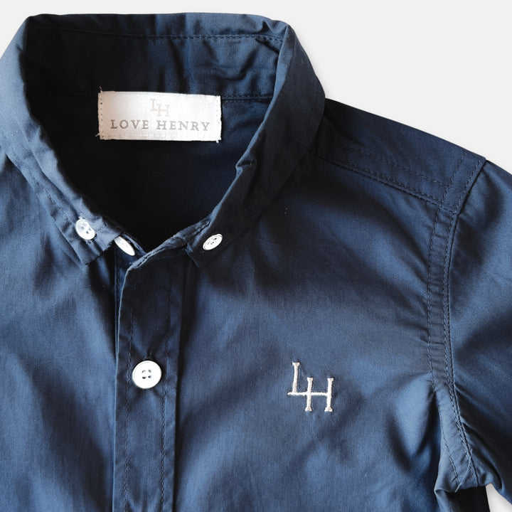 Boys Oxford Dress Shirt -  Navy