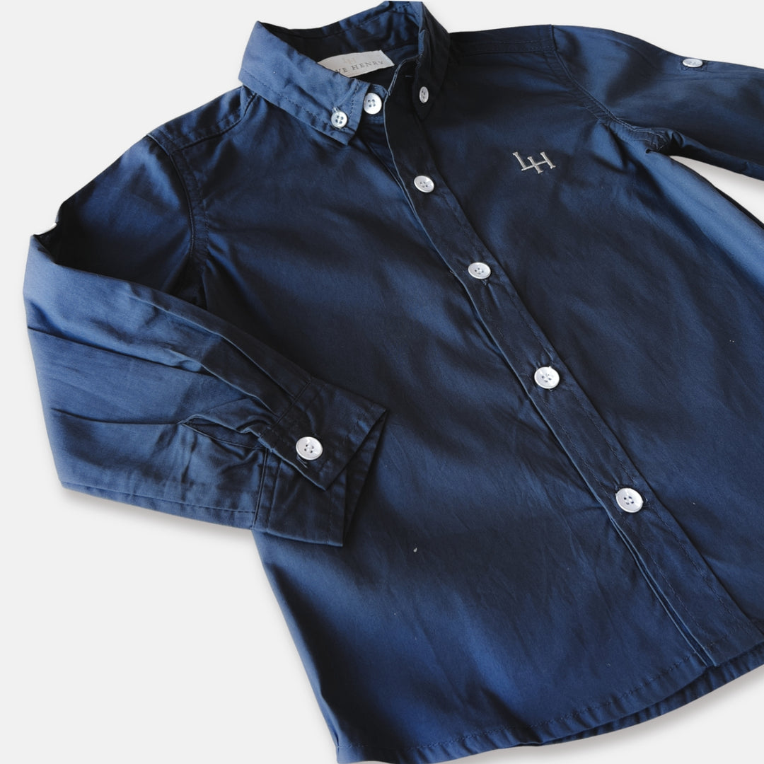 Boys Oxford Dress Shirt -  Navy