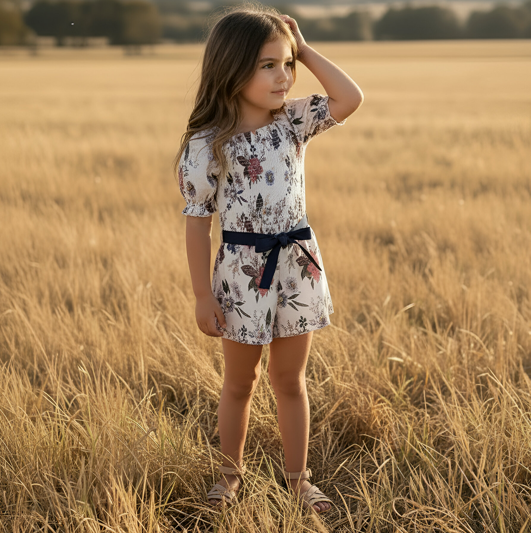 Girls Tilly Playsuit - Native Floral