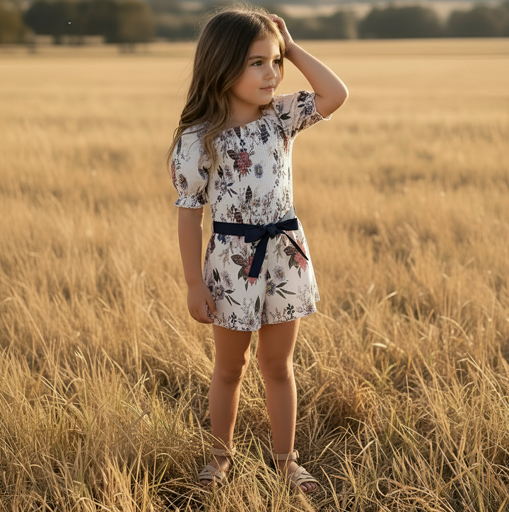 Girls Tilly Playsuit - Native Floral