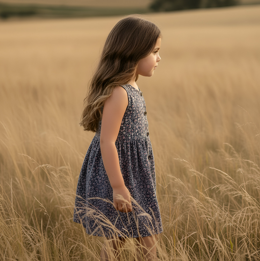 Girls Alice Dress - Vintage Posy