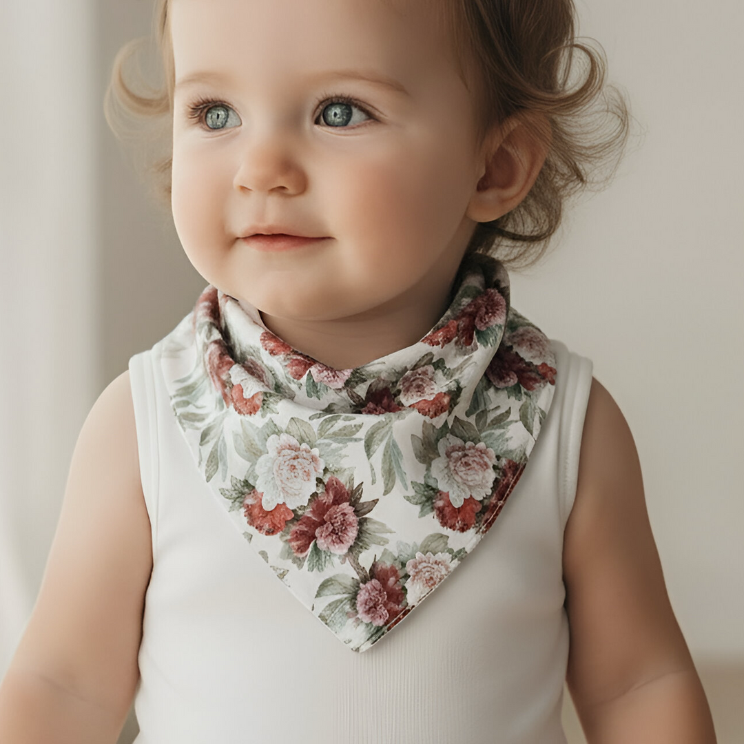 Baby Girls Dribble Bib - Festive Floral
