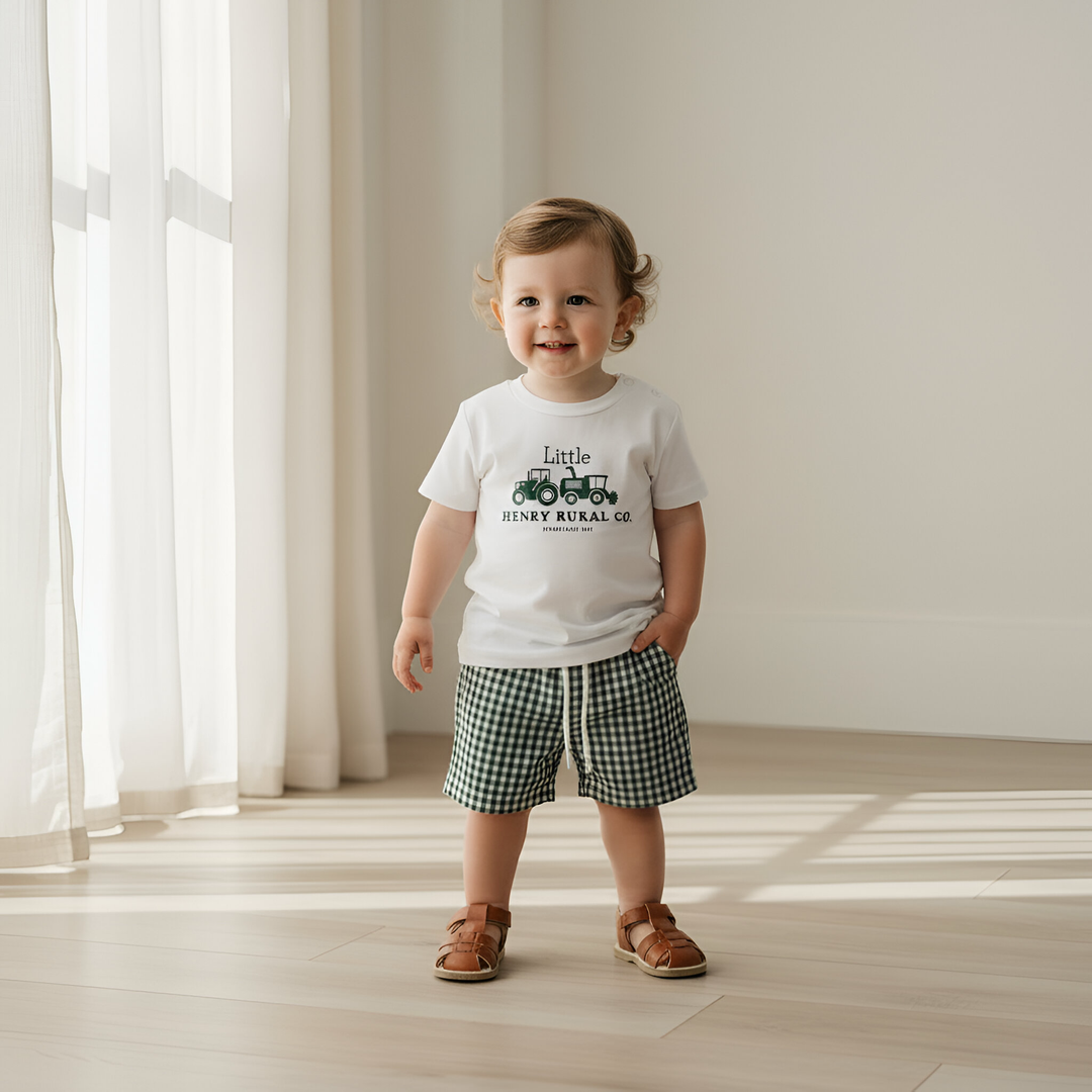Baby Boys Tractor Tee - Green 26