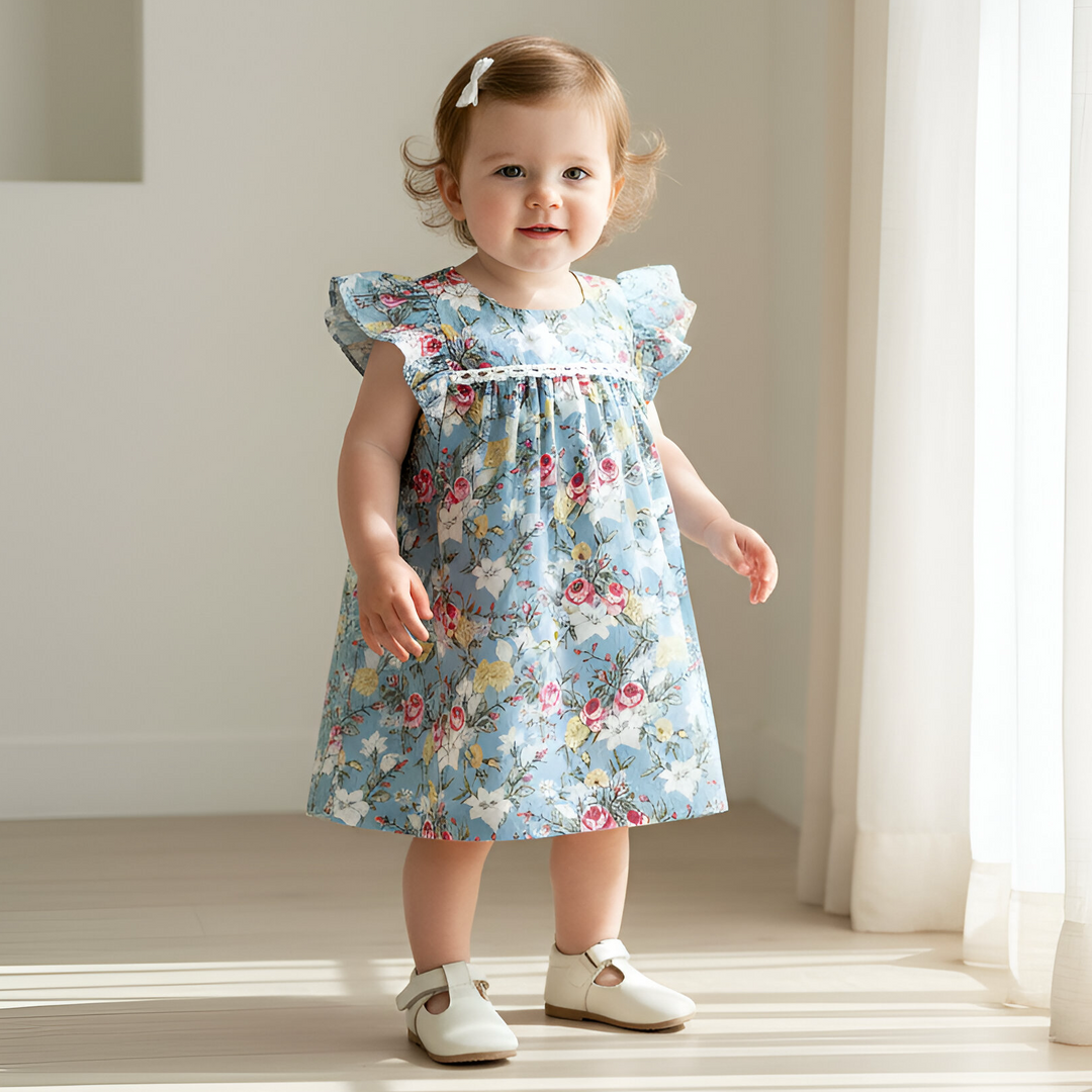 Baby Girls Maisy Dress - Blue Blossom