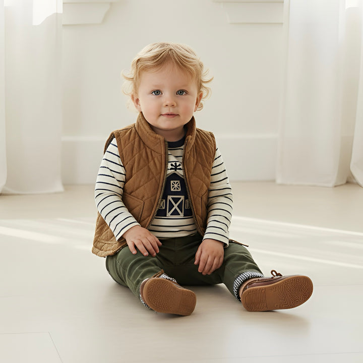 Baby Boys LS Applique Tee - Barn