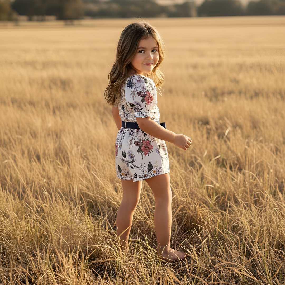 Girls Tilly Playsuit - Native Floral