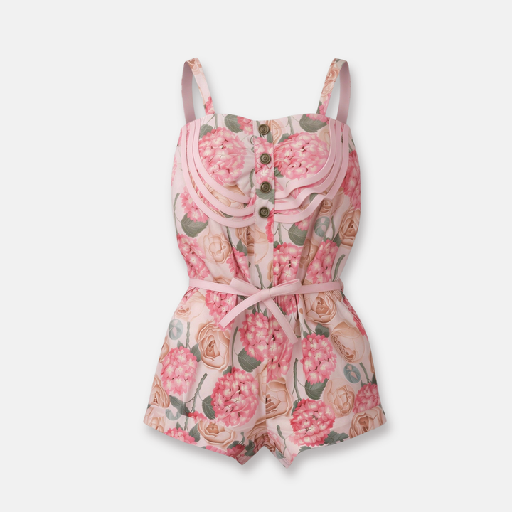 Girls Miranda Playsuit - Pink Blossom