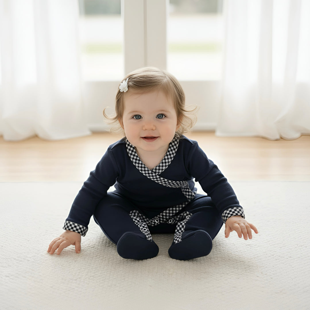 Baby Girls Winter Onesie - Navy