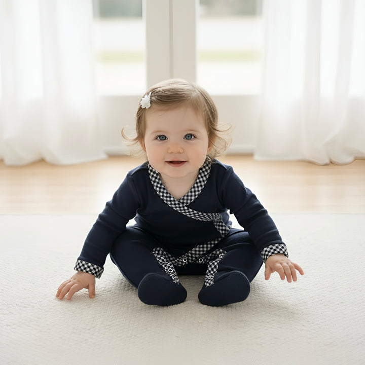 Baby Girls Winter Onesie - Navy