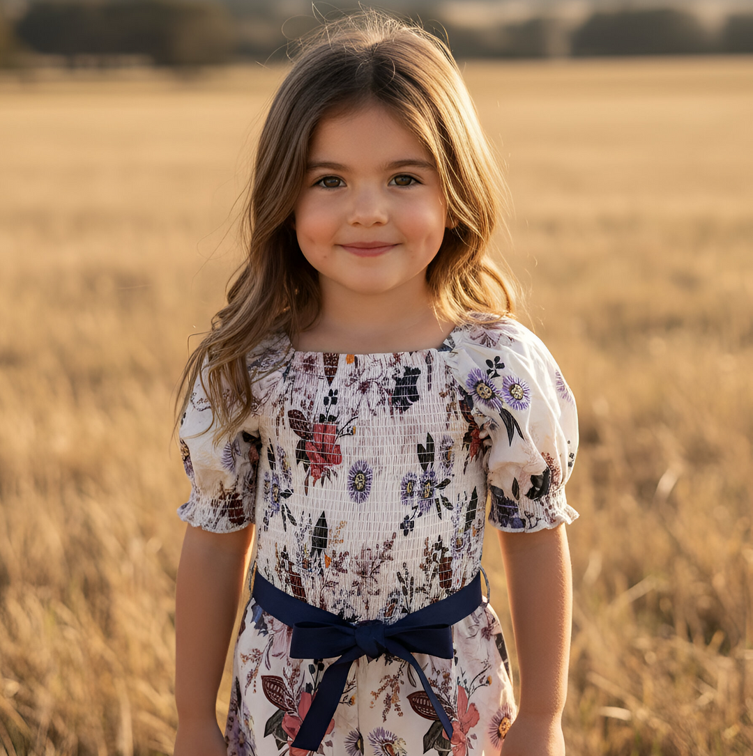 Girls Tilly Playsuit - Native Floral