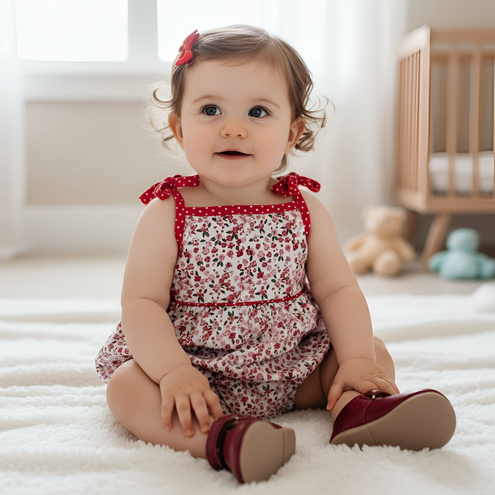 Baby Girls Elsie Playsuit  - Pink Petite Floral