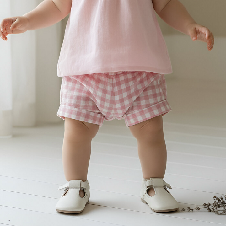 Baby Girls Lucy Shorts - Pink Check
