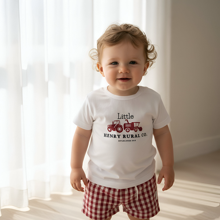 Baby Boys Tractor Tee - Red 26