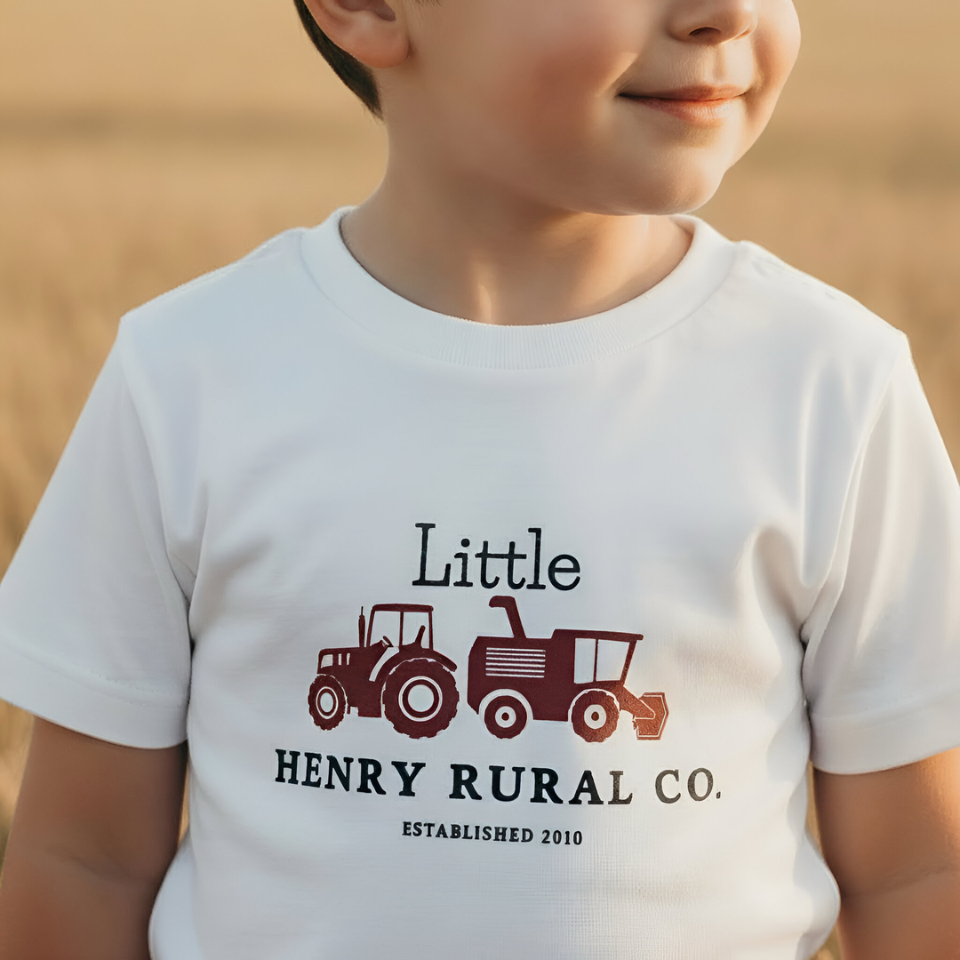 Boys Tractor Tee - Red 26