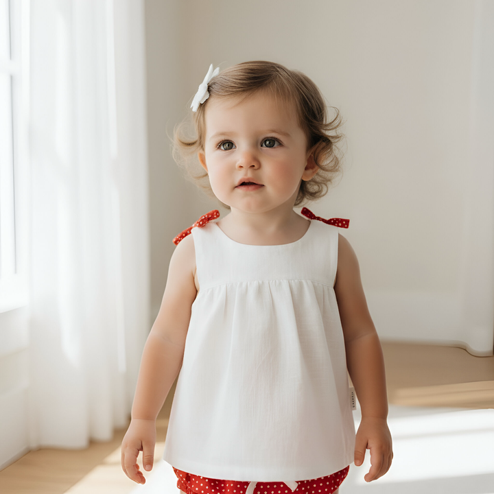 Baby Girls Amelia Top - White
