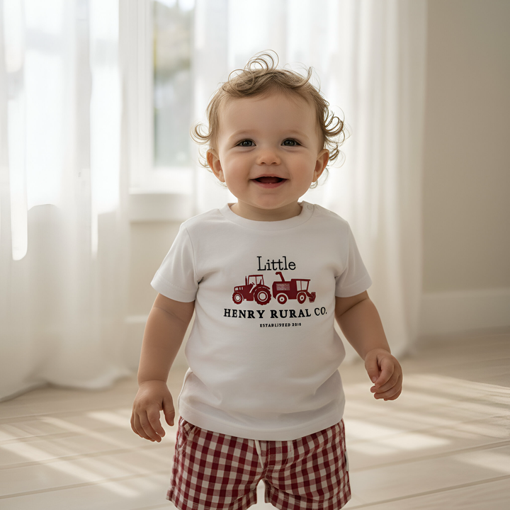 Baby Boys Tractor Tee - Red 26