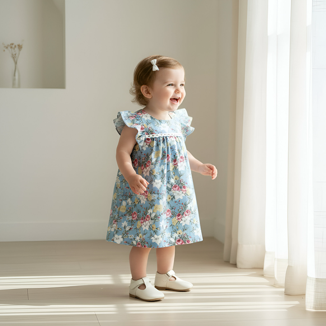 Baby Girls Maisy Dress - Blue Blossom