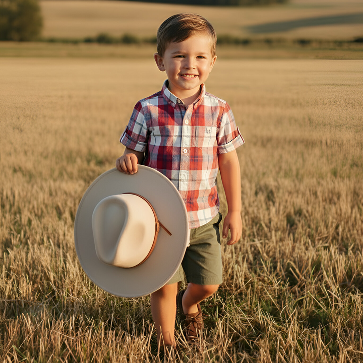 Boys Dress Shirt - Red Plaid