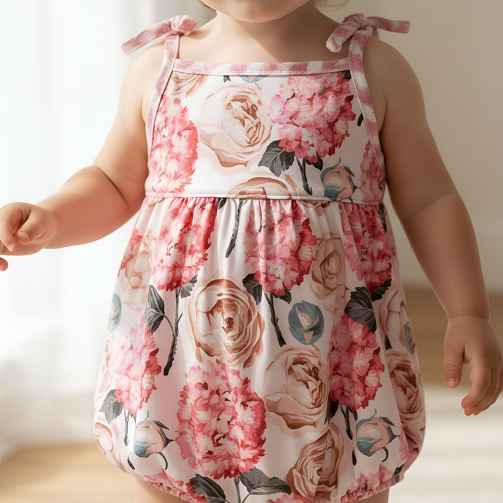 Baby Girls Elsie Playsuit - Pink Blossom