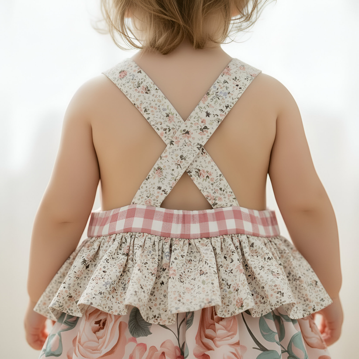 Baby Girls Frilly Playsuit -  Pretty Blossom
