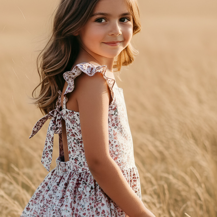 Girls Ellie Dress - Pink Petite Floral 26