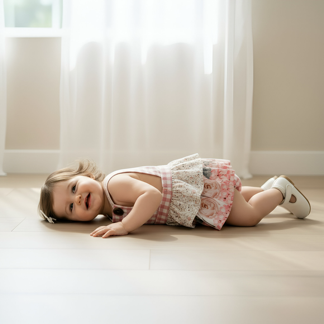 Baby Girls Frilly Playsuit -  Pretty Blossom