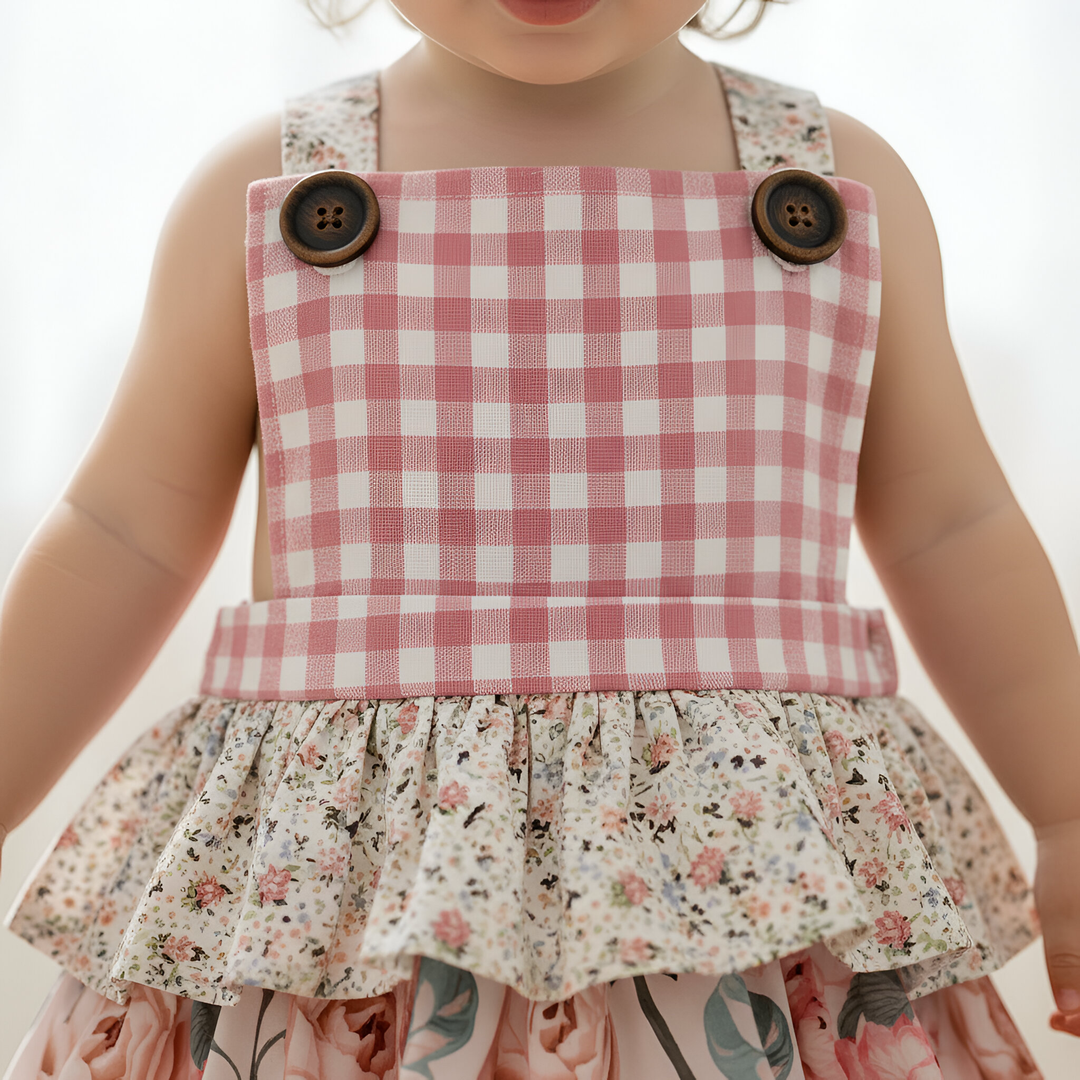 Baby Girls Frilly Playsuit -  Pretty Blossom