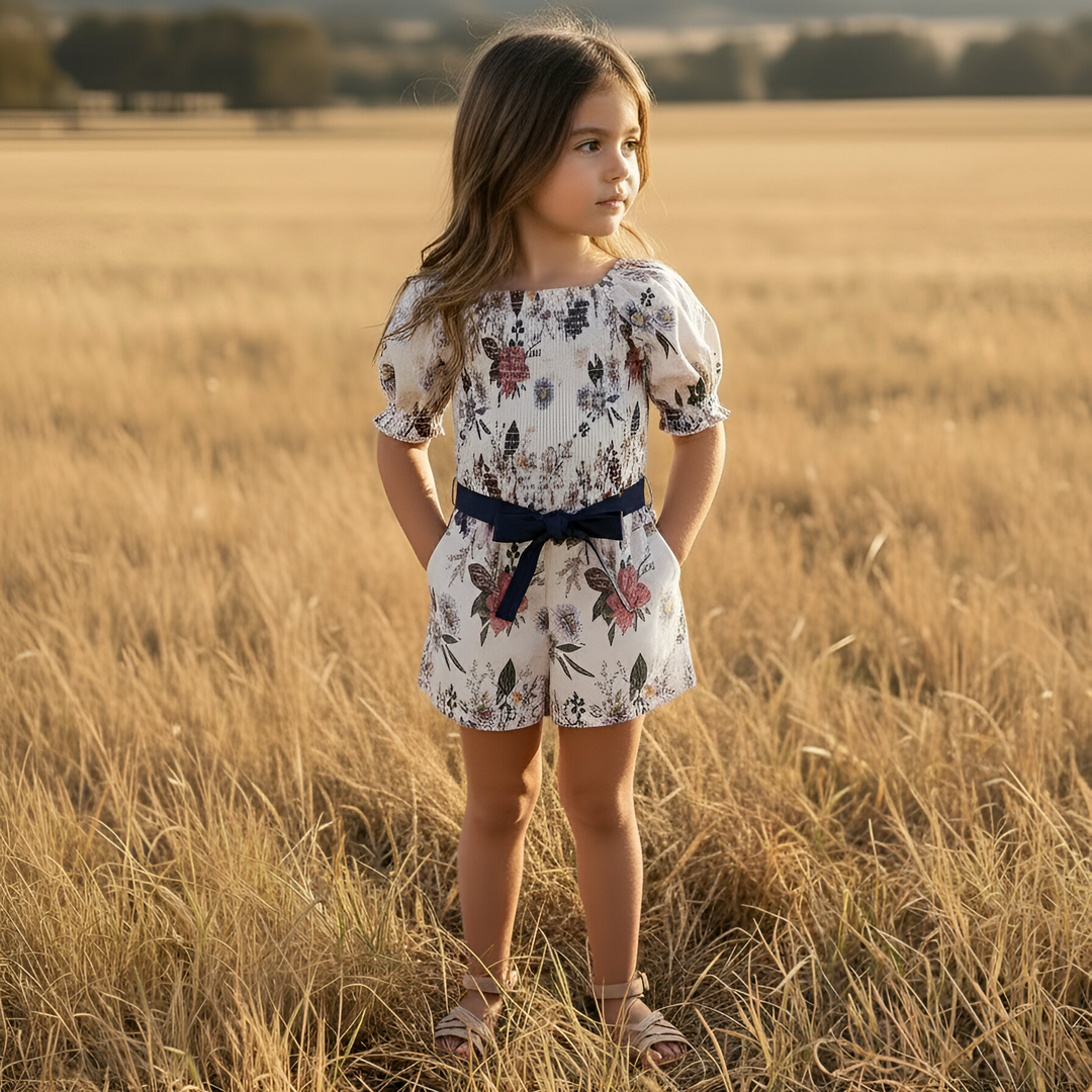 Girls Tilly Playsuit - Native Floral