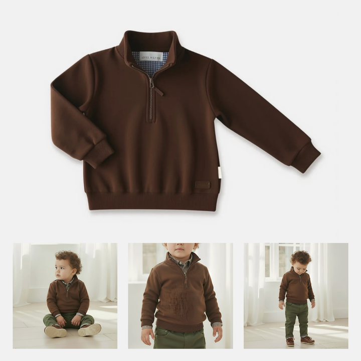Baby Boys Harry Jumper - Dark Chestnut