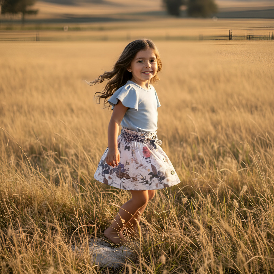 Girls Charlotte Skirt - Native Floral
