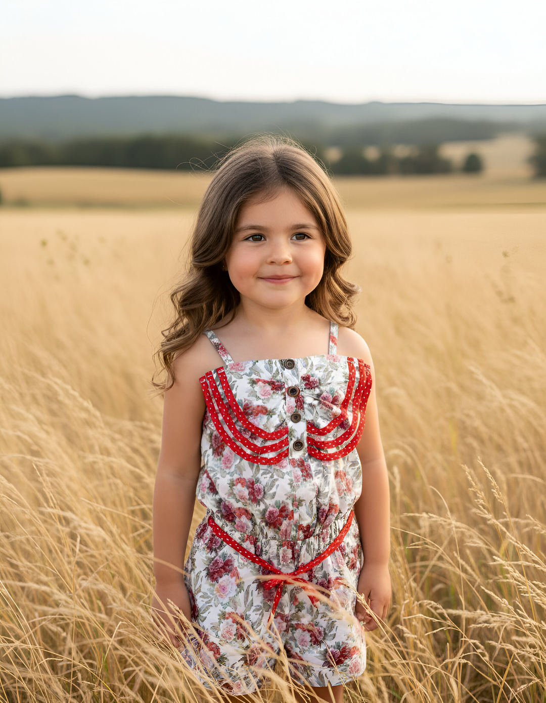 Girls Miranda Playsuit - Festive Florals