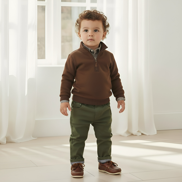 Baby Boys Harry Jumper - Dark Chestnut