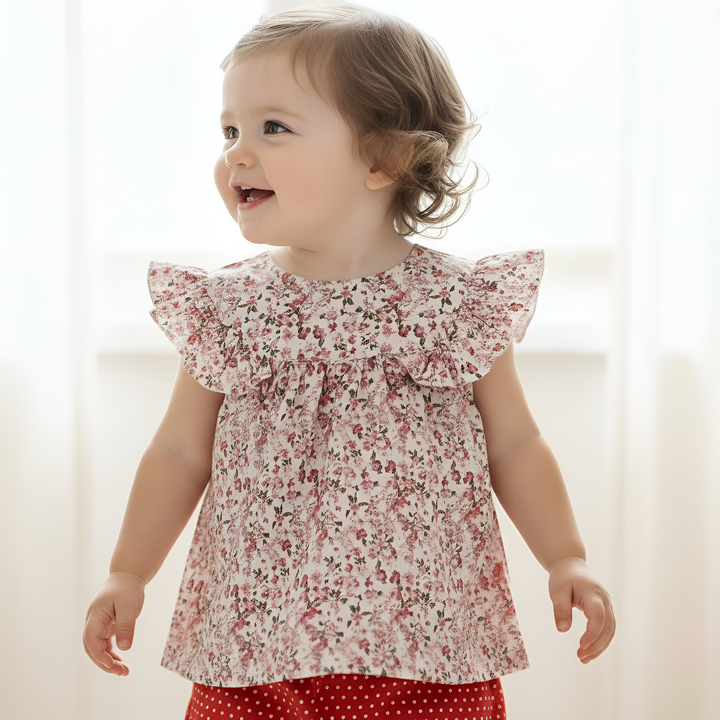 Baby Girls Tasmin Top - Pink Petite Floral