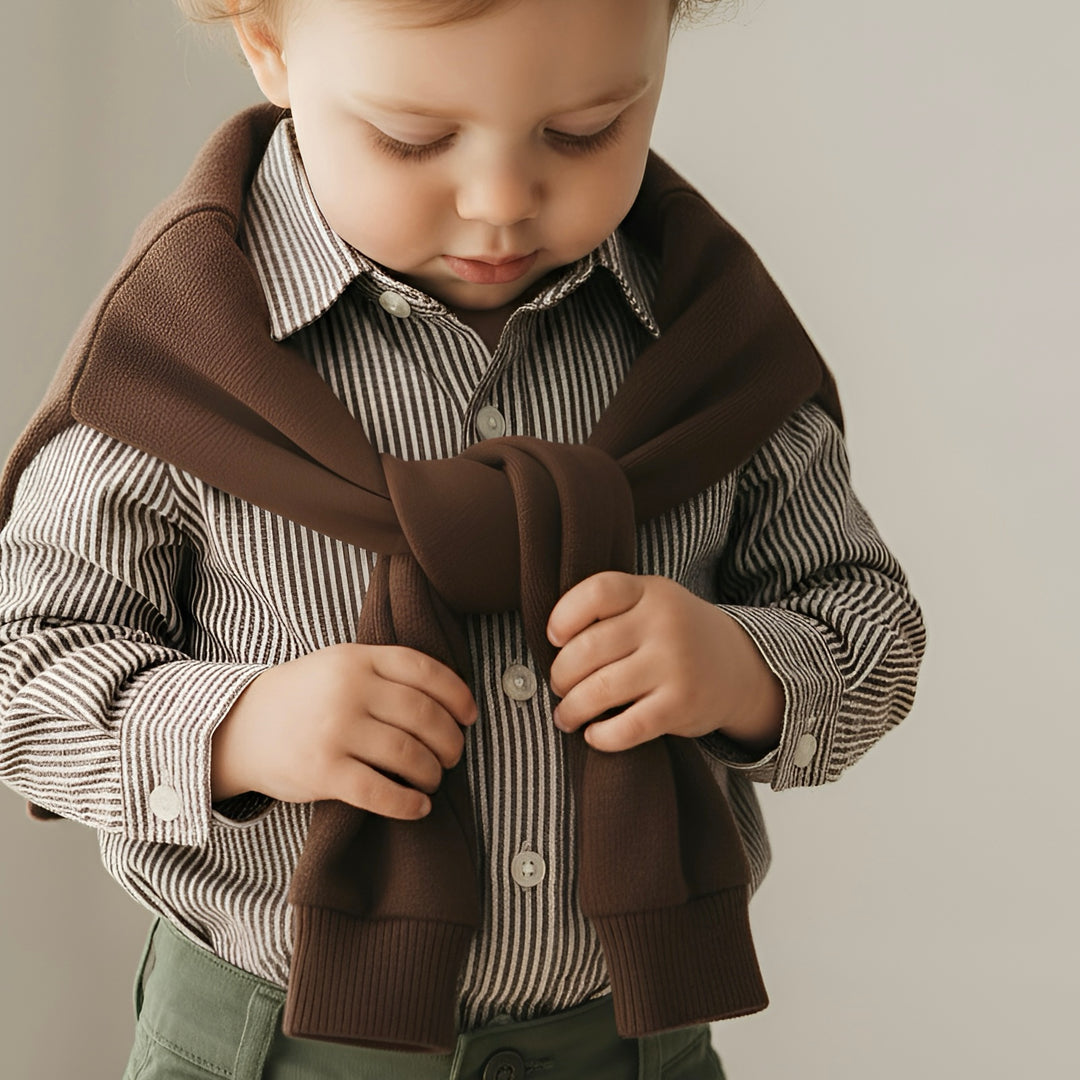 Baby Boys Harry Jumper - Dark Chestnut