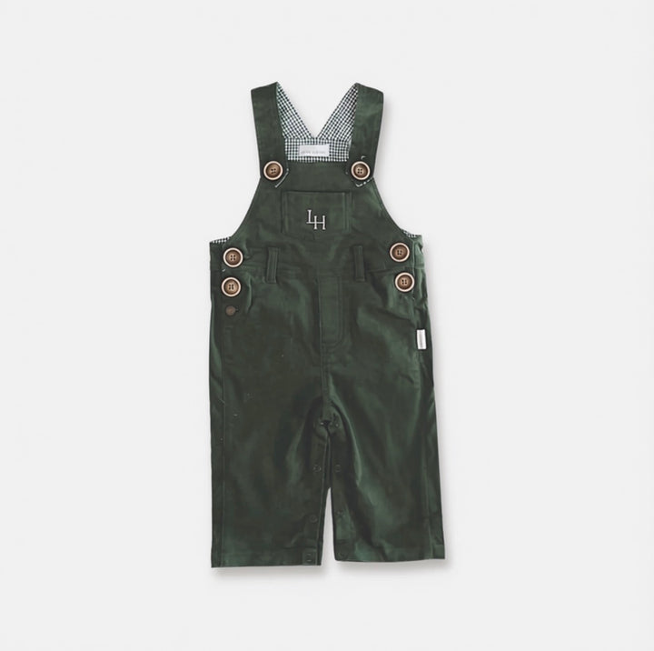 Baby Boys Roy Dungaree - Olive Corduroy