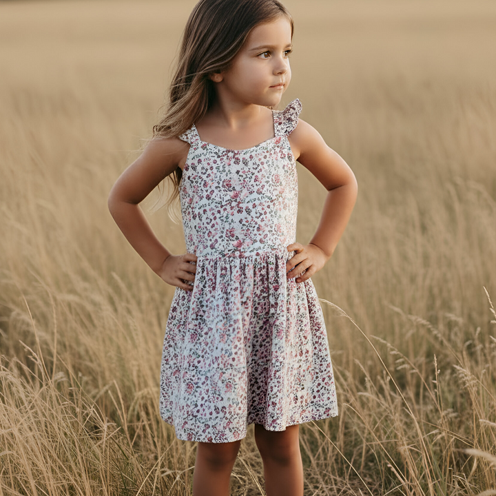 Girls Ellie Dress - Pink Petite Floral 26
