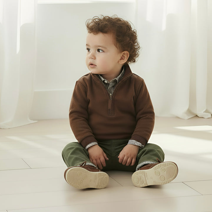 Baby Boys Harry Jumper - Dark Chestnut