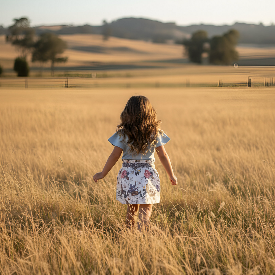 Girls Charlotte Skirt - Native Floral