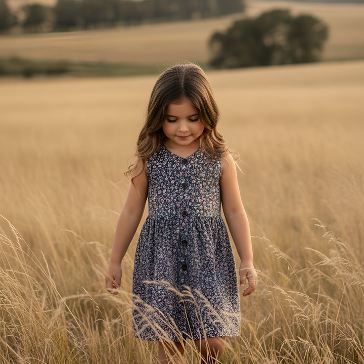 Girls Alice Dress - Vintage Posy