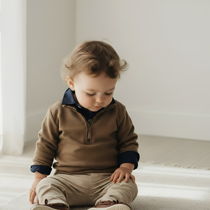 Baby Boys Dress Shirt Romper - Navy