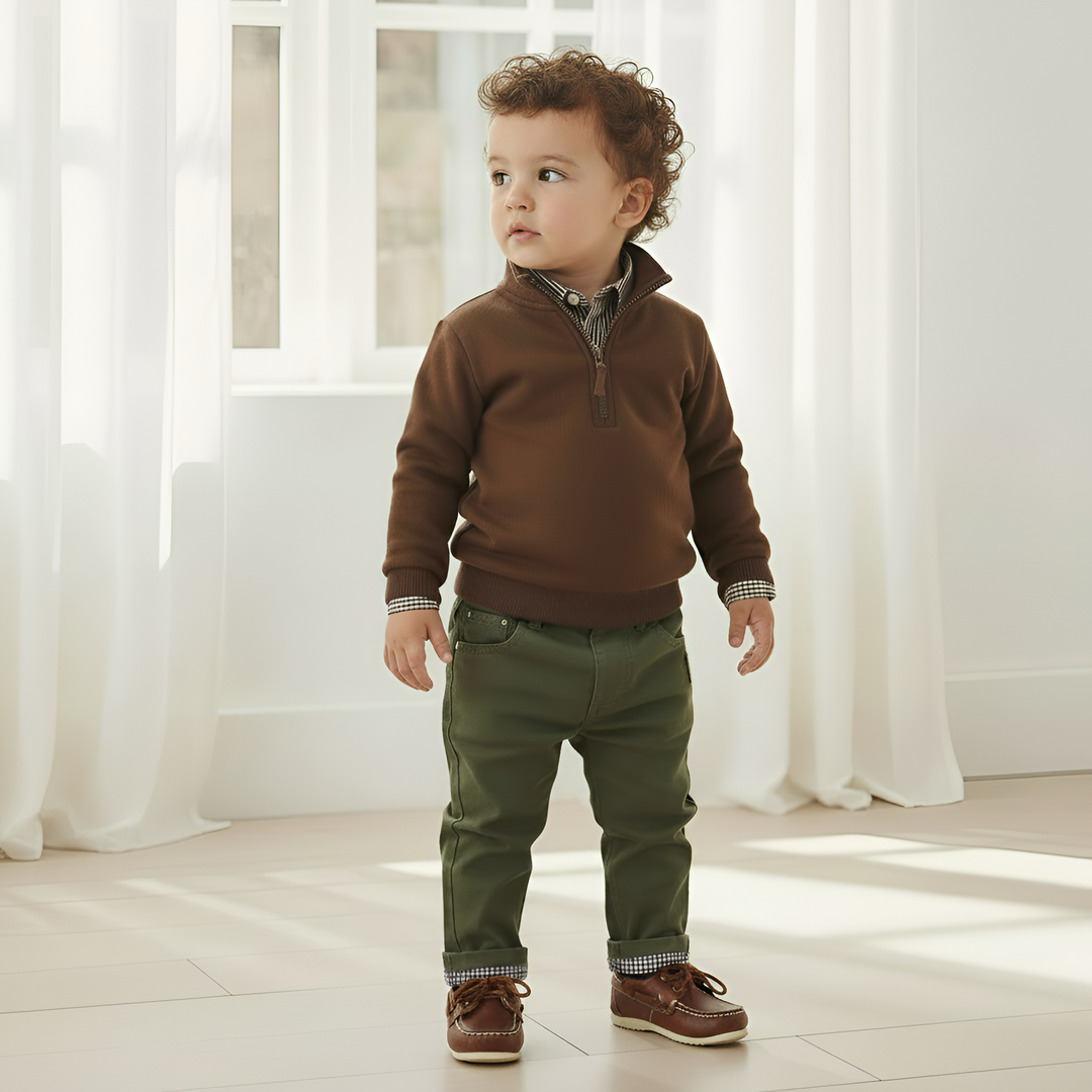 Baby Boys Harry Jumper - Dark Chestnut